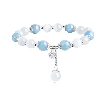 MAGICPOLE Glass Cat Eye Bracelets Women's