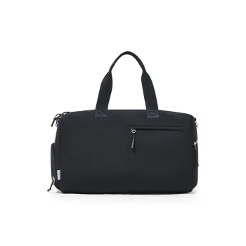 BOSTANTEN Fabric Travel Bag Unisex Black/Beige Yellow