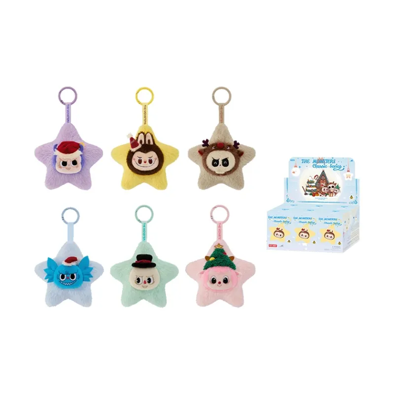 POP MART THE MONSTERS Classic Collection Shiny Plush Pendant Blind Box Products Single Mystery Box/Full Box 6 Pcs-0
