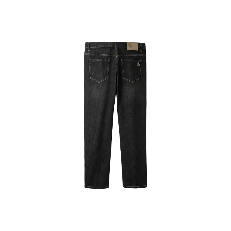 HLA Jeans Men Black Denim Gradient Dark 3F-1