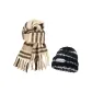 2 Pack (Striped Hat+Milk Tea Scarf)