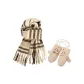 2 Pack (Knit Gloves+Milk Tea Scarf)