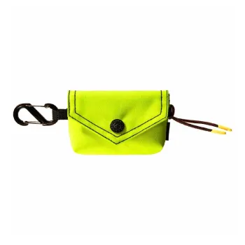 GAGA EQUIPMENT Nylon Fabric Envelope Bag Card Holder Mini Unisex Neon Yellow