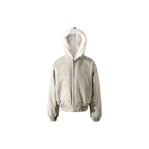 ONITSOP 1500G Faux Mink Cleanfit Puffer Jacket Unisex Wheat Gray