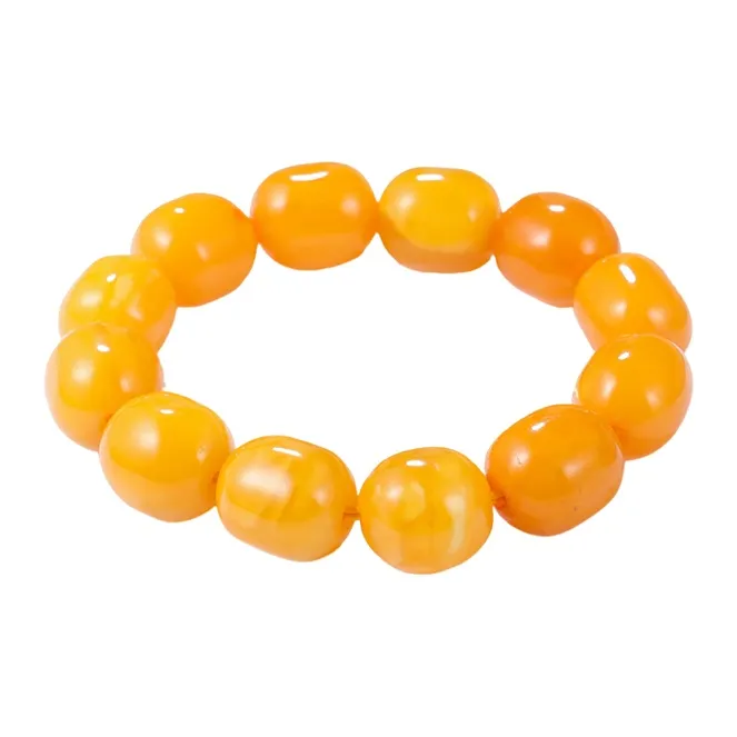 S&A Amber Beeswax Bracelets Unisex-0