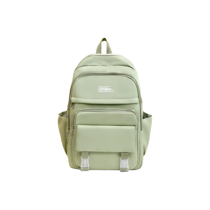Yalu Nylon Water Repellent Backpack Tubas Unisex Black/Pink/Purple/Green/Blue-7