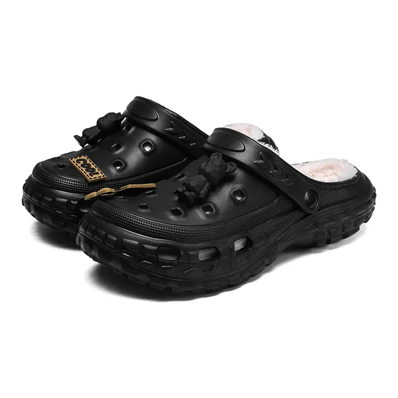 Darcy Sen Cotton Slippers Khaki/Black/Gray-9
