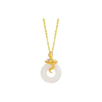 Strange Snow Chalcedony Necklaces Unisex