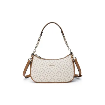 SANTA BARBARA POLO & RACQUET CLUB PVC Shoulder Bag Regular Women's Ecru & Khaki/Gray & Light Brown