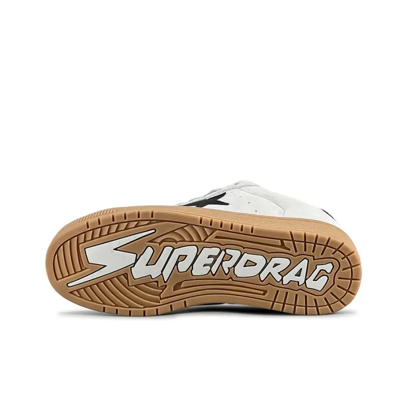LuzaoT SUPER DRAG Anti Slip Wear Resistant Low Top Skateboard Shoes Unisex Light Gray Black-5