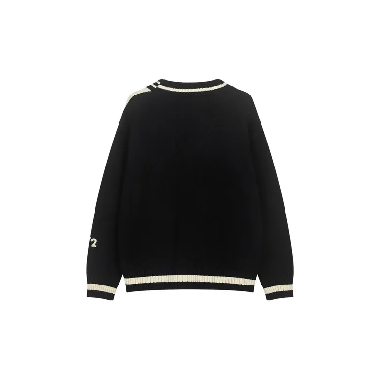 Bosieagender Sweater Unisex Black White-1