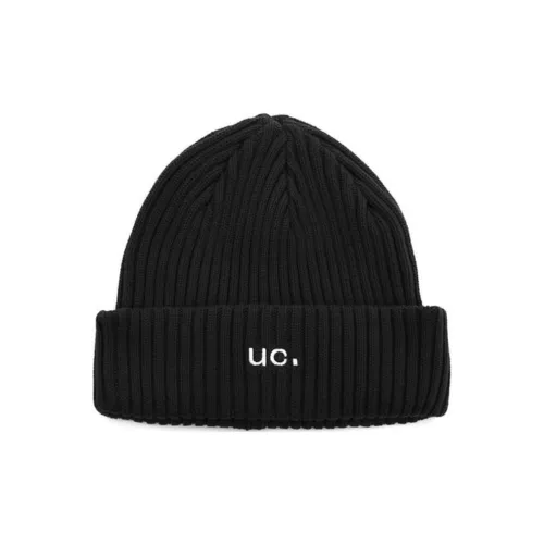UNDERCONTROL Acrylic Cotton Beanies Unisex Black