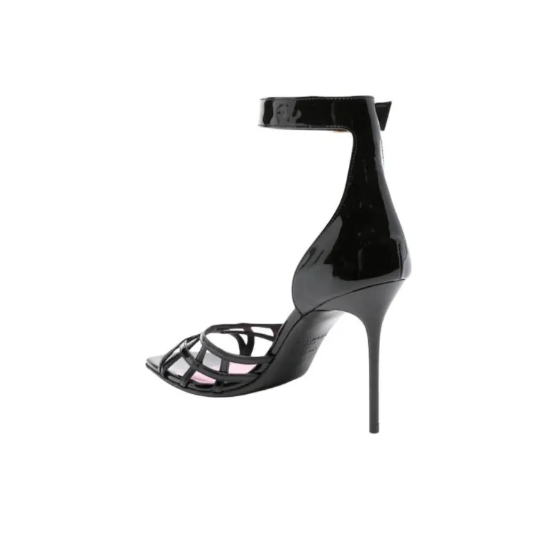 BALMAIN Uma Strap Sandals 9.5cm Women's Black-2