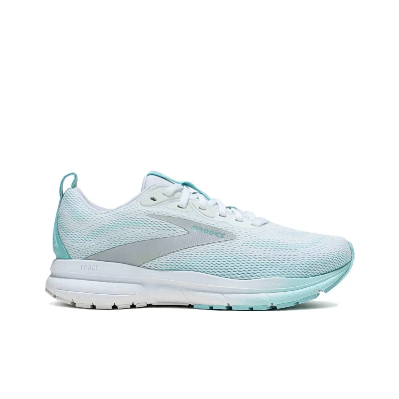 Brooks Anti Slip Wear Resistant Low Top Casual Running Shoes Women's White Blue Gray-1