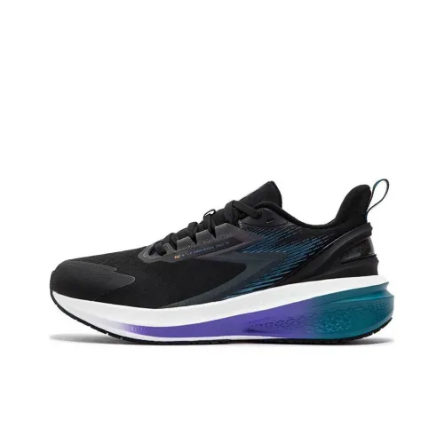 361° Rainy Day 7.0 Cushioning Anti-Slip And Wear-Resistant Low-Top Casual Running Shoes Men's Black Purple