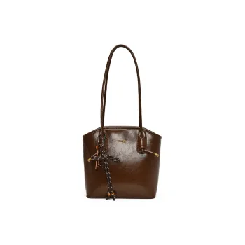 LUVISTRUE PU Large Capacity Shoulder Bag Tote Large Size Regular Women's Brown/white/black/coffee
