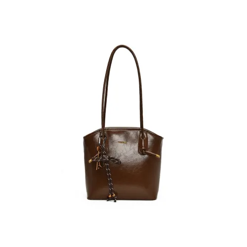 LUVISTRUE PU Large Capacity Shoulder Bag Tote Large Size Regular Women's Brown/white/black/coffee