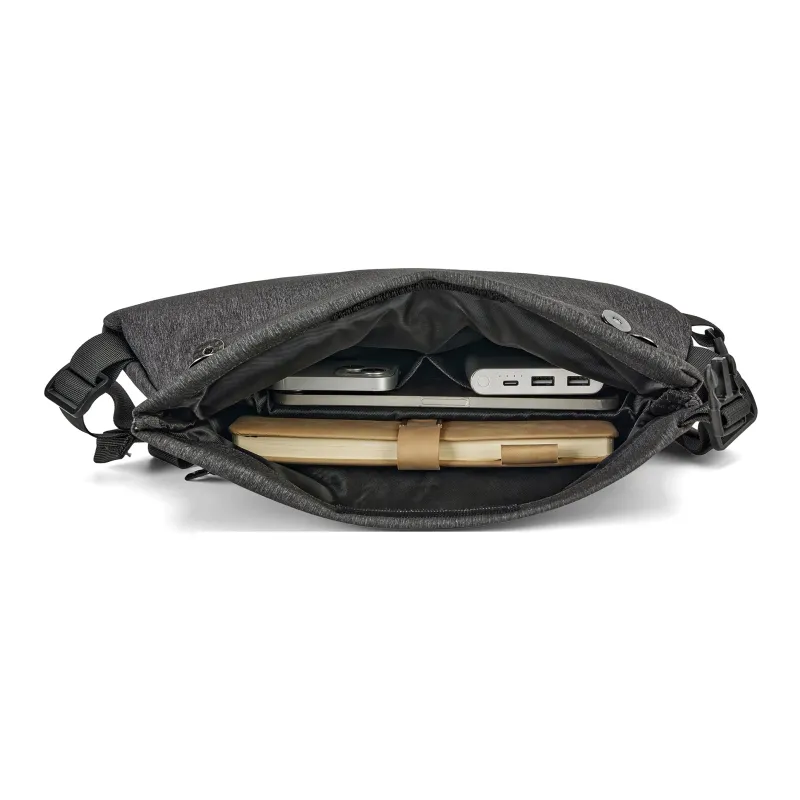Kawasaki Polyester Messenger Bag Backpack Fanny Pack Regular Men's Gray Black/Frosted Black-3