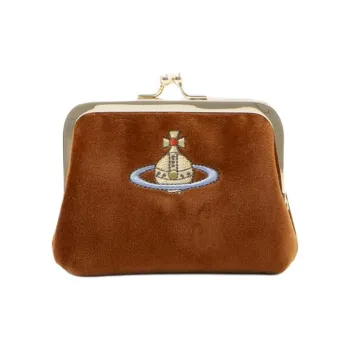 Vivienne Westwood Velvet Coin Purse Women's Orange