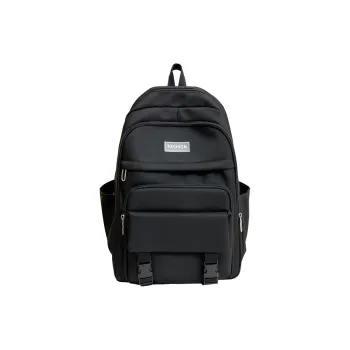 Yalu Nylon Water Repellent Backpack Large Size Unisex Black/Pink/Purple/Green/Blue