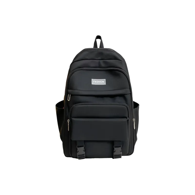 Yalu Nylon Water Repellent Backpack Tubas Unisex Black/Pink/Purple/Green/Blue-0