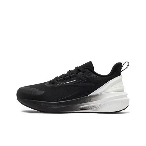 361° Rainy Day 7.0 Cushioned Wear Resistant Slip Resistant Low Top Casual Running Shoes Men's Black White