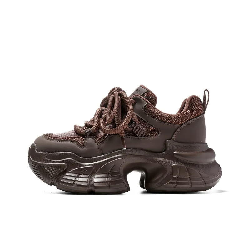 ST&SAT Cushioning Coverage And Abrasion Resistant Low Top Chunky Sneakers-4