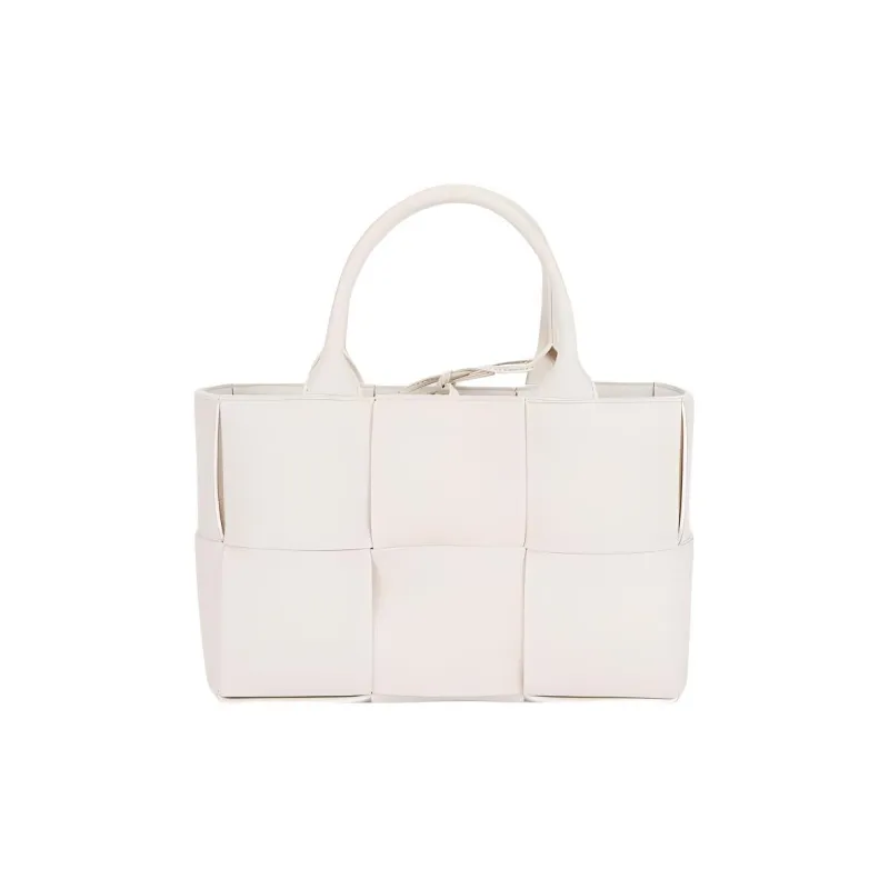 Bottega Veneta ARCO Leather Tote Bag Shopping Bag Handbag Mini Women's White-1