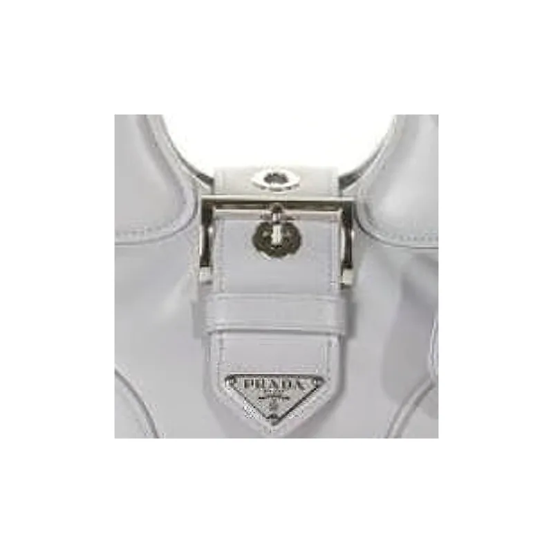 PRADA Moon Series Lambskin Shoulder Bag Moon Bag Crossbody Bag Handbag Women's Silver-4