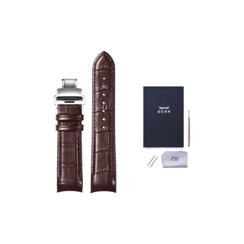 JEAYOU Tissot 1853 Kuto T035 Butterfly Clasp Compatibility Watch Band 22mm Cowhide Leather Material-9