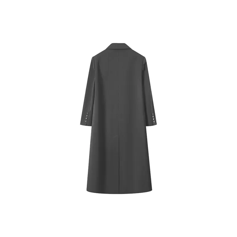 MOSIIMORII Trench Coat Women's Elegant Gray-1