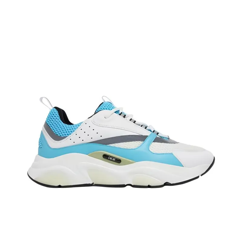 DIOR B22 Low Top Casual Shoes Men's White Blue-1