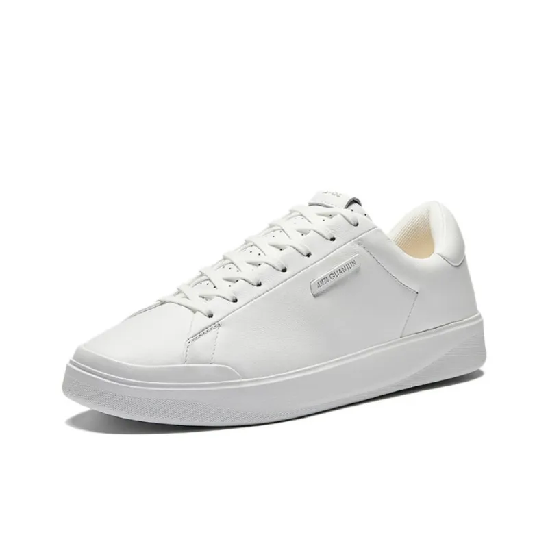 Anta Champion All Weather Series Anti Slip And Wear Resistant Lightweight Low Top Skateboard Shoes Men's Papyrus White-1