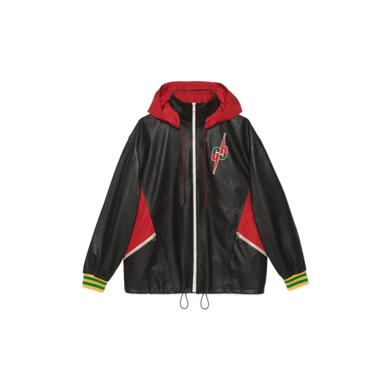 GUCCI Leather Bomber Jacket-1