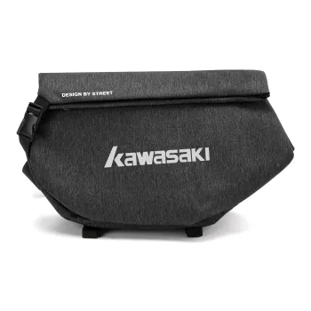 Kawasaki Polyester Messenger Bag Backpack Fanny Pack Regular Men's Gray Black/Frosted Black