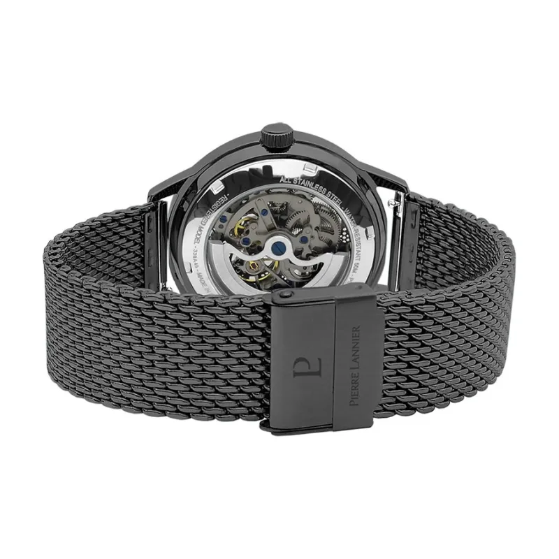 PierreLannier PADDOCK Wrist Watch Mechanical Movement 43mm Black Dial Men's Watches-3