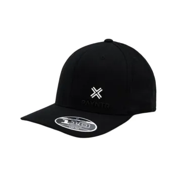 PAYNTR Elastane Cotton Baseball Caps Unisex Black