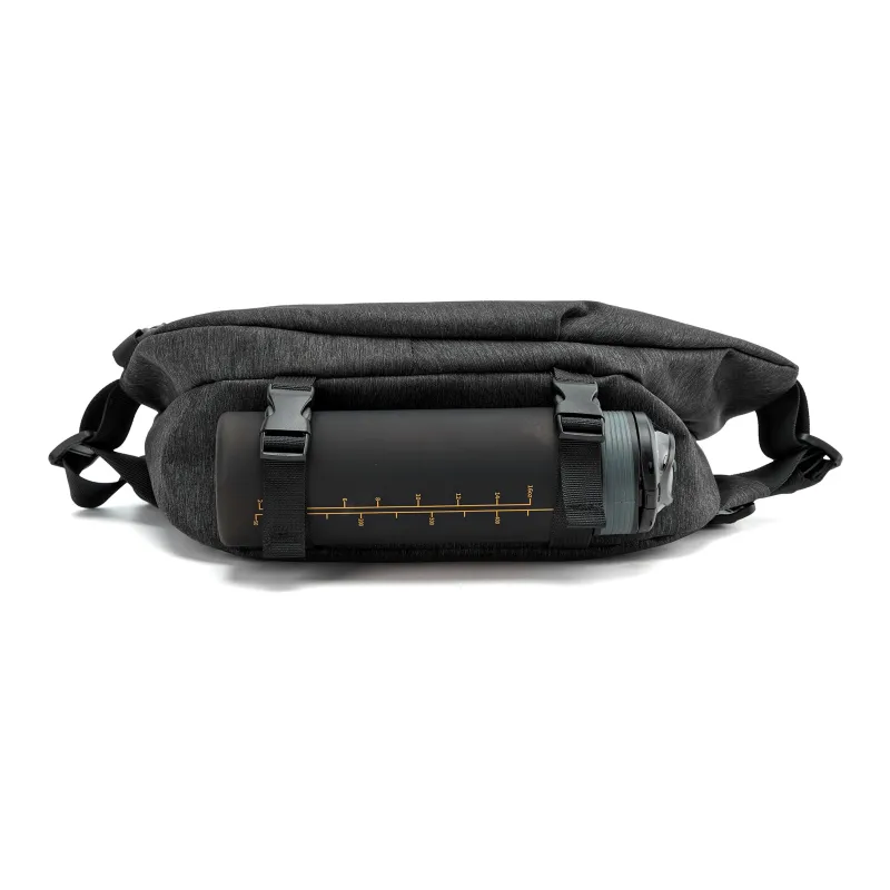 Kawasaki Polyester Messenger Bag Backpack Fanny Pack Regular Men's Gray Black/Frosted Black-2