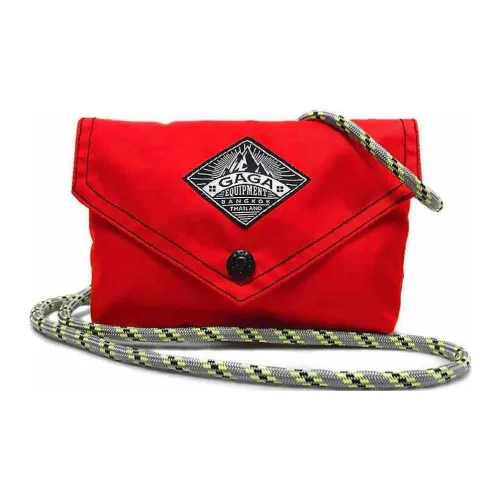 GAGA EQUIPMENT Nylon Fabric Envelope Bag Crossbody Bag Shoulder Bag Mini Unisex Red