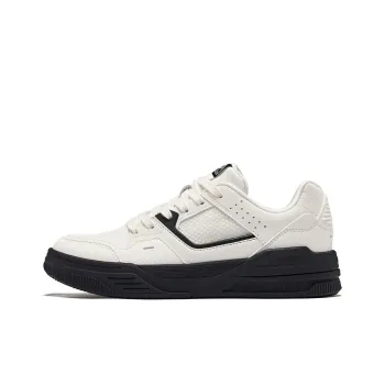 Erke Sheathed Wear Resistant Slip Resistant Low Top Skateboard Shoes Women's Microcrystal White