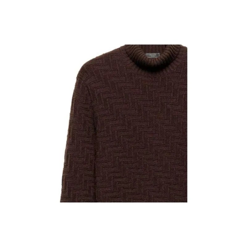 PRADA Wool And Cashmere Turtleneck Sweater-5