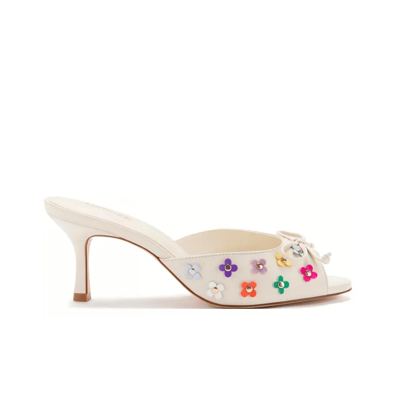 Larroude Slide Slippers Women's White-1