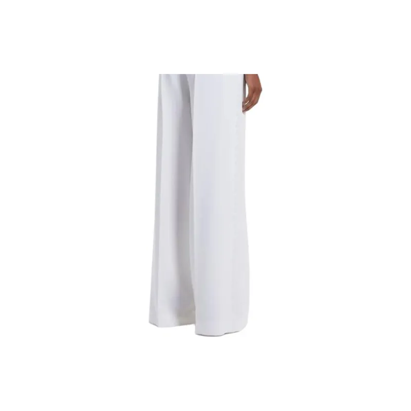 MaxMara Ercole Collection Cady Tuxedo Trousers Casual Pants Women's White-5