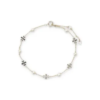 TORY BURCH Freshwater Pearl Brass Cultured Pearl Bracelets Women's Gold