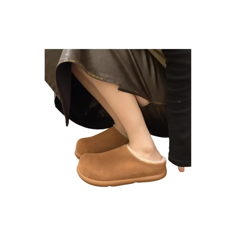 Qiao Anju Home Slippers Chestnut Antelope Brown-3