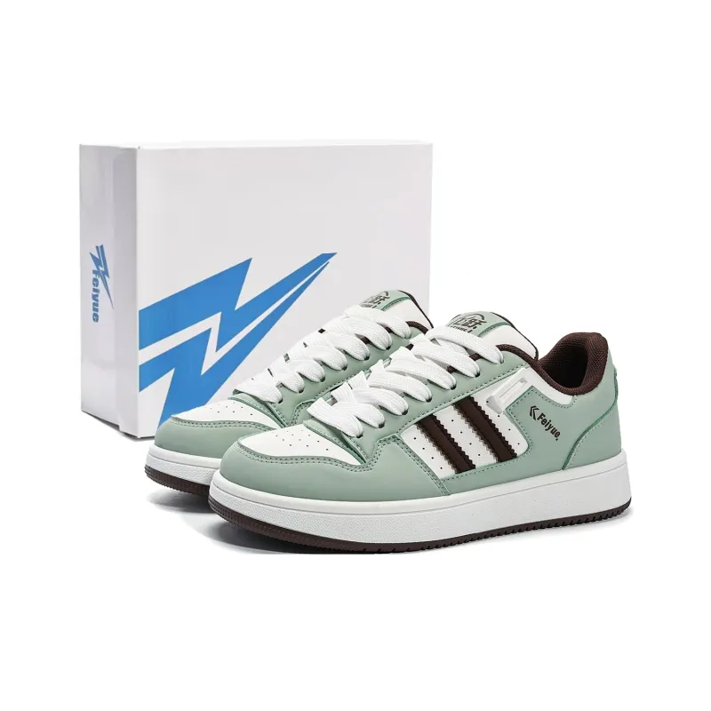Feiyue Skateboard Shoes Women's Low Top Green/White/Black/Pink-17