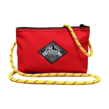 GAGA EQUIPMENT Nylon Fabric Envelope Bag Shoulder Bag Crossbody Bag Mini Unisex Red