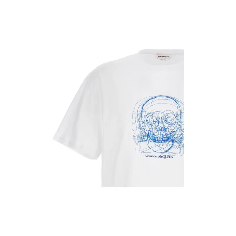 McQ Alexander McQueen Skull Printed Crewneck T Shirt-5