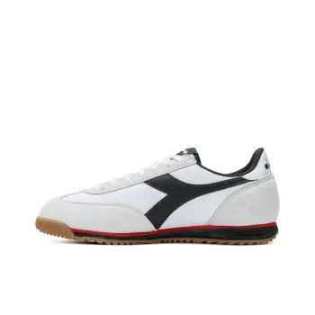 Diadora Wear Resistant Low Top Casual Shoes Unisex White Black