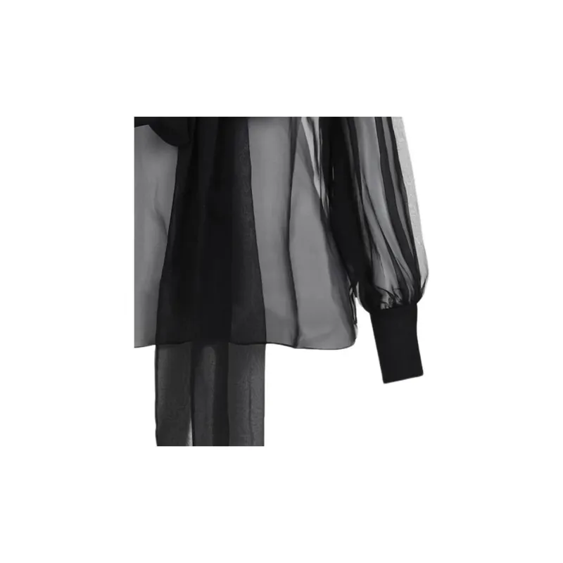 Valentino Scarf Detailed Long Sleeved Shirt-5